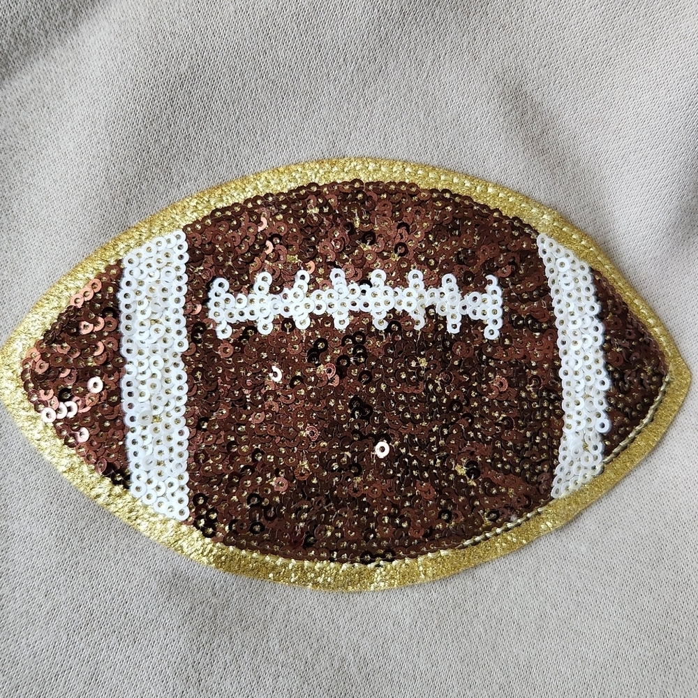Kirklands Football Motif Sweater - Gray and Brown - Picture 9 of 9